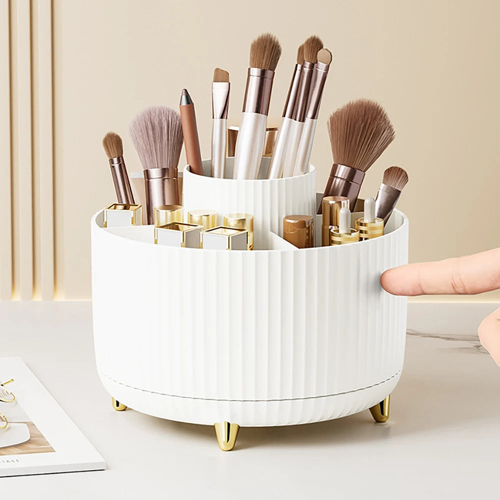 360° Rotating Makeup Organizer – Large-Capacity Storage