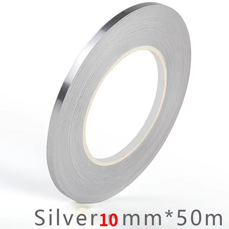 50M Self-Adhesive Brushed Gold & Silver Floor Edging Tape