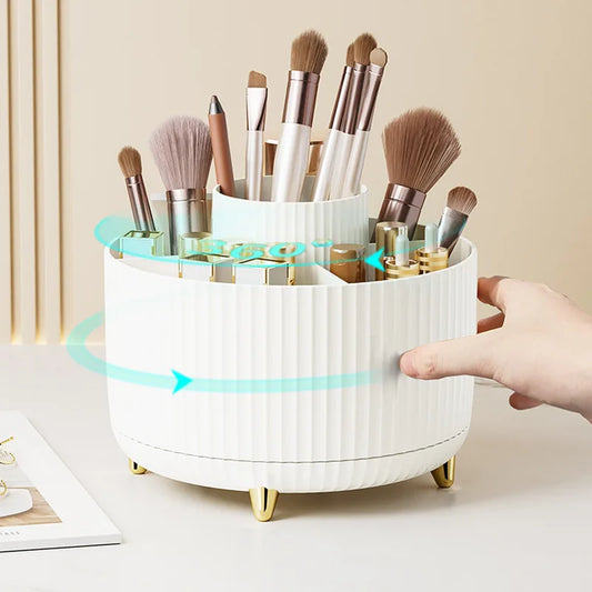 360° Rotating Makeup Organizer – Large-Capacity Storage