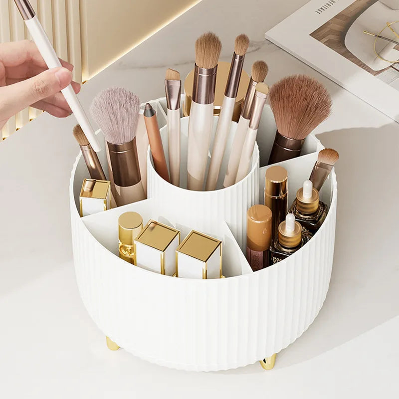 360° Rotating Makeup Organizer – Large-Capacity Storage