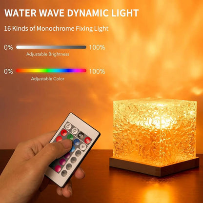 16-Color Northern Lights Cube & Ocean Wave Projector Lamp