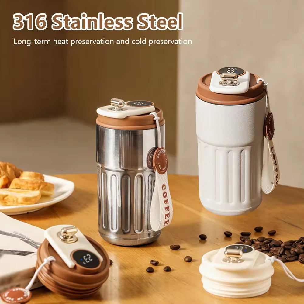 Smart Thermos: LED Temp Display & 316 Stainless Steel