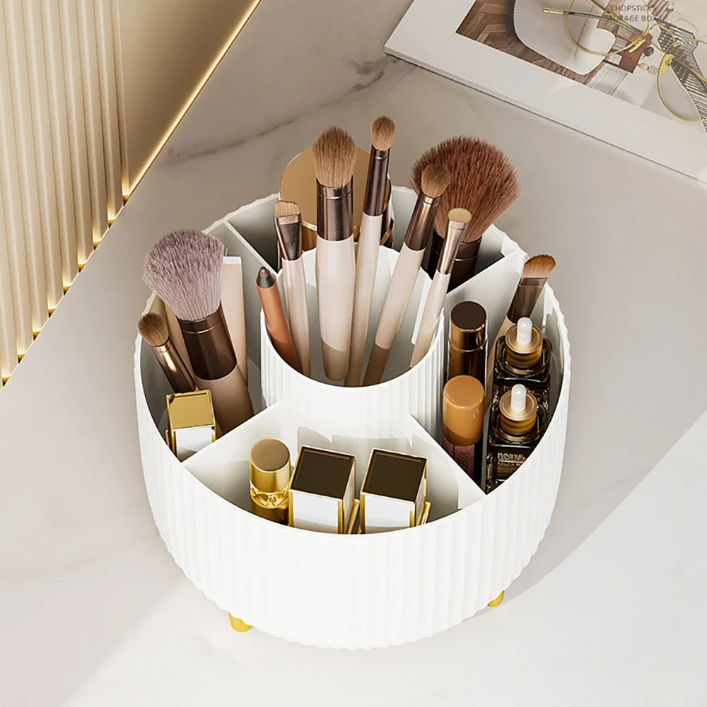 360° Rotating Makeup Organizer – Large-Capacity Storage